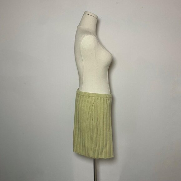 Sabo Cora Sage Green Ribbed Knit Midi Skirt | Women’s Size Medium (AUS 10 / US 6 - Picture 2 of 5